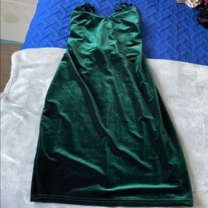 Velvet green Dress